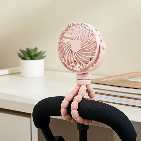 Portable Octopus USB Desk Fan with Night Light