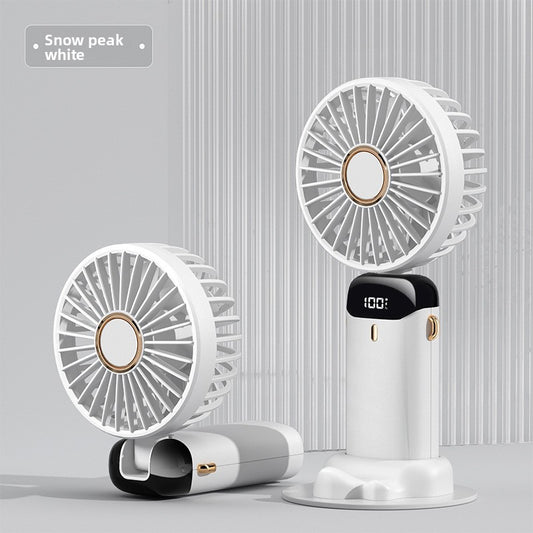 Portable USB Rechargeable Handheld Fan with Digital Display